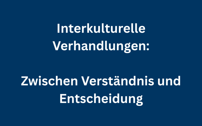 Interkulturelle Verhandlungen
